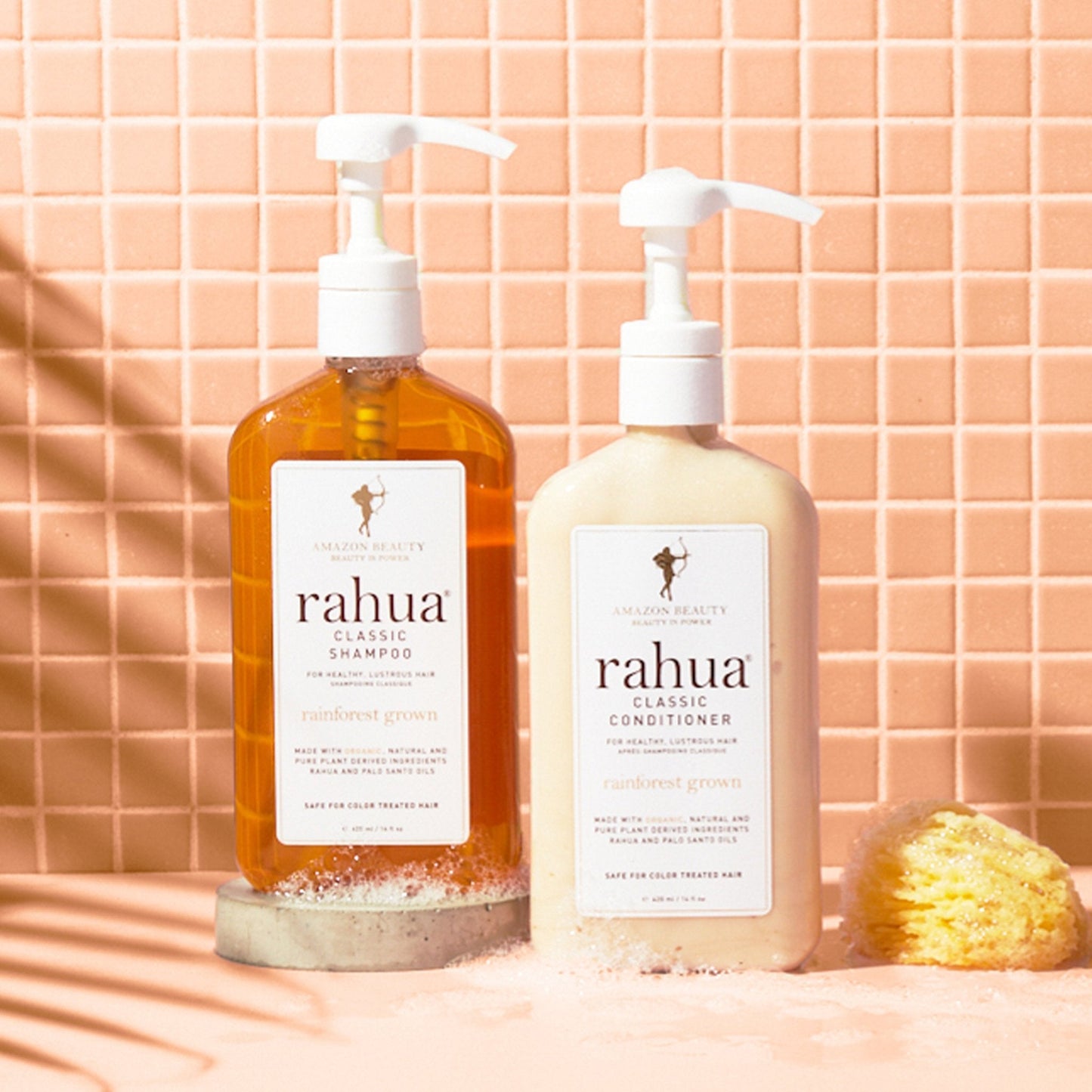 rahua classic lush pumps shampoo and conditioner