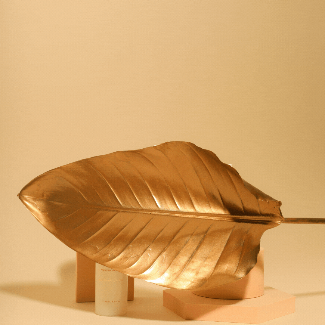 Heat protection full size and travel size revel by lifting golden leaf